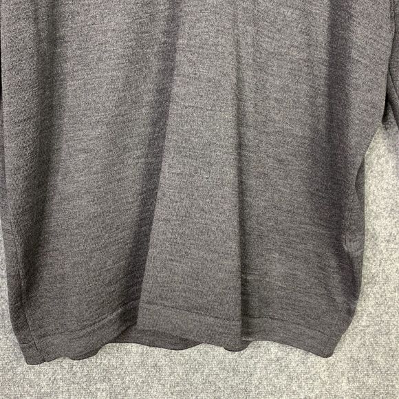 Marco Fiori Merino Wool V-Neck Sweater Men XL Charcoal Gray Made In Italy - Picture 3 of 10